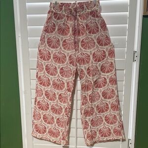 Umgee Pink and Cream Patterned Pants